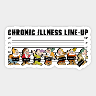 Spoonie Species: "Chronic Illness Lineup..." Sticker